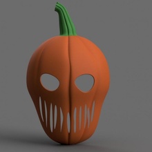 patch stalker mask & garden costume halloween helmet pumpkin scary store mmf creepy 3d print model - Mito3D