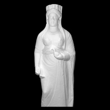 aphrodite scan bird god goddess greek love mythology roman sculpture statue religion limestone 3dprint paint 3dscan clothes etruscan dove polychromy cyprus pigeon 3d print model - Mito3D