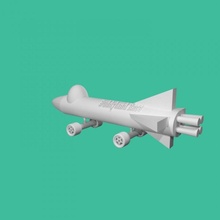 buddyland race jack's rocket tinkercad 3d print model - Mito3D
