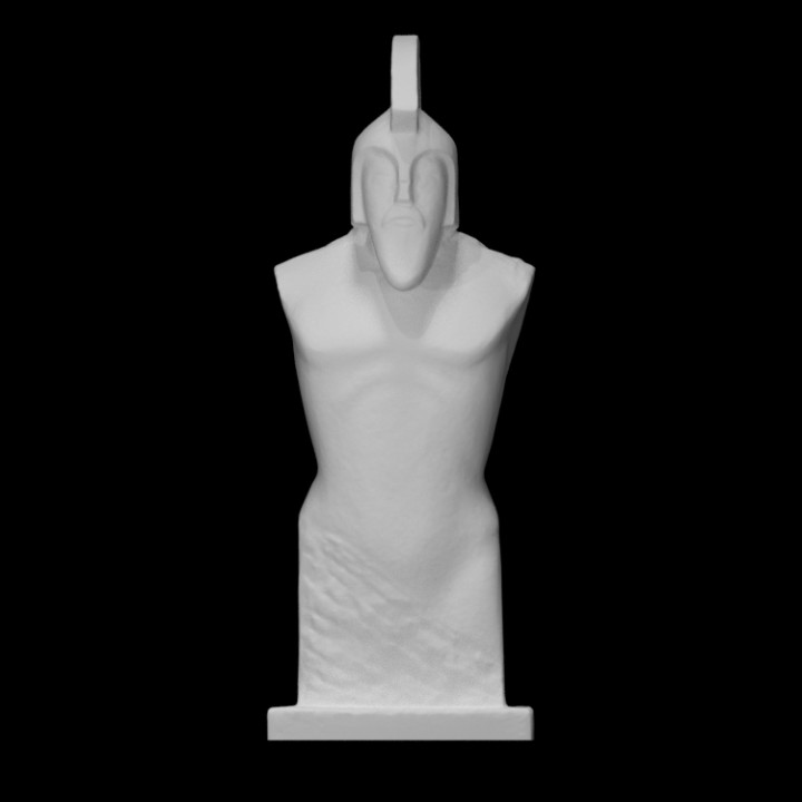 gövde savaşçı taramak modern heykel sakal erkek Öz 3D print model - Mito3D