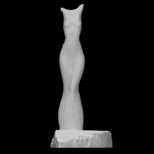 hembra figura escanear vestido moderno escultura mujer caliza torso forma resumen pañería 3d print model - Mito3D
