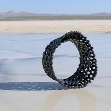 squillare voronoi moda arte meshmixer fusione RingVoronoi designer ring 3d print model - Mito3D