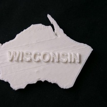 map wisconsin education 3d print model - Mito3D