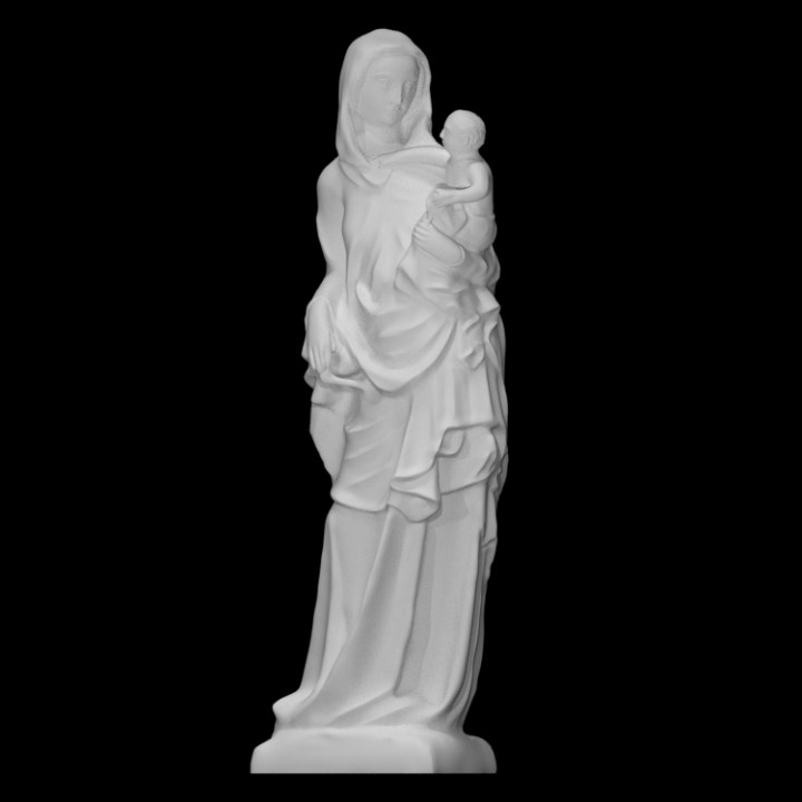 Virgen niño escanear hembra Jesús escultura estatua mármol Biblia Cristo 3D print model - Mito3D