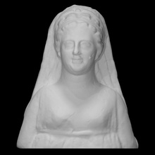 bust scan dress female portrait sculpture woman headwear 3d print model - Mito3D