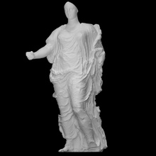 déesse morgantina analyse femelle figure sculpture statue Vénus culte draperie 3d print model - Mito3D