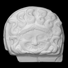 antefissa antefix scan architecture face portrait sculpture relief fragment bloch 3d print model - Mito3D
