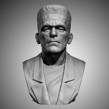 Frankenstein monstre ventilateur art créature Halloween effrayant Mort vivant créatures 3d print model - Mito3D