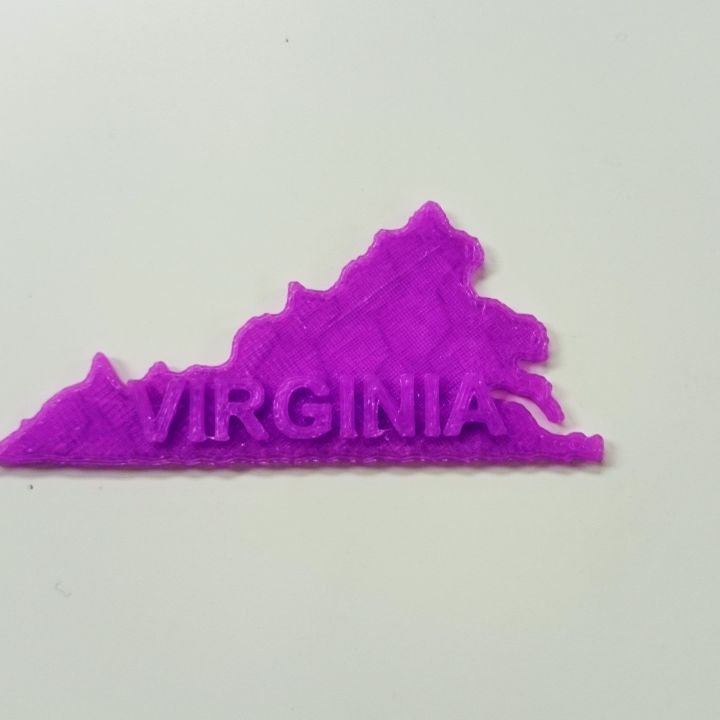 mapa virgínia educação 3D print model - Mito3D