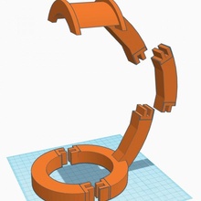 multi part kulaklık ayakta durmak 3 Kulp destek 3d print model - Mito3D
