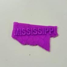 map mississippi education 3d print model - Mito3D