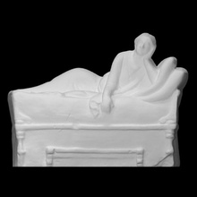 reclining woman scan ancient female figure sculpture relief lying 3d print model - Mito3D