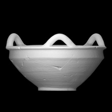 Scodella grande triansata scansione antico ciotola nave casalinghi ceramica archeologia piatti 3d print model - Mito3D