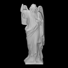funerary statue angel scan figure sculpture wings grave standing drapery cemetry 3d print model - Mito3D
