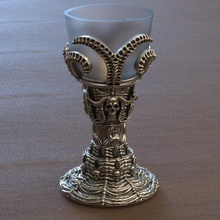 ceremonial chalice & garden glass halloween horror party skull sculpt creepy 3d print model - Mito3D