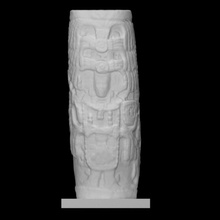 columna pie figura escanear arquitectura tallado regla escultura masculino maya alivio 3d print model - Mito3D