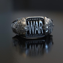 war ring fashion & accessories jewel silver sculpt jewelry 3d print model - Mito3D