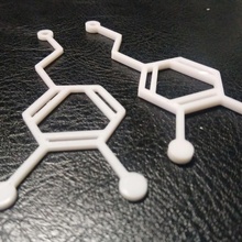 dopamin Liebe Moleküle Halskette romantisch Chemie 3d print model - Mito3D