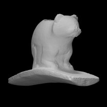 bobcat effigie tubo scansione 3d print model - Mito3D