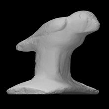 halcón efigie plataforma tubo escanear animal pájaro historia fumar alivio tabaco arqueología 3d print model - Mito3D