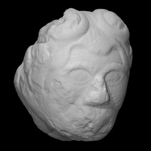 natchez human effigy scan head portrait smoking limestone pipe relief tobacco 3d print model - Mito3D