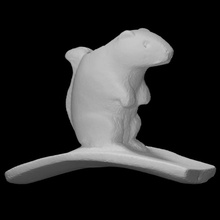 squirrel effigy pipe scan animal sculpture smoking pipe effigy relief squirrel tobacco pipestone 3d print model - Mito3D