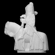 medieval Caballero escanear escultura Roca 3d print model - Mito3D