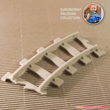 curved track no2 - euroreprap railroad toys & games engine lego model scale train 3dprinted locomotive diesel scalemodel railroad turnout 3dprinttoy 3dprinttrain legogauge legotrack modelrailroadtrain semaphore pointindicator 3d print model - Mito3D