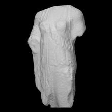 Torso weiblich kore Scan uralt Zahl Skulptur Statue Kalkstein 3d print model - Mito3D