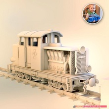 diesel 02 Lokomotive Lego ers kompatibel fdm 3d druckbar Spielzeuge Spiele Motor Modell Rahmen Zug 3dprinted Diesel maßstabgetreues Eisenbahn herauskommen 3dprinttoy 3dprinttrain legogauge 3d print model - Mito3D