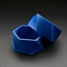 simples hex torção caixa arte recipiente tampa matemática papelaria armazenamento decoração 3d print model - Mito3D