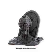 zombie tombstone & garden bust halloween spooky 3 wekster toombstone 3d print model - Mito3D