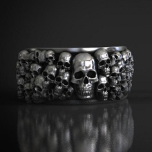 ossuário anel jóias gótico Bruxas jóia crânio joalheria caveiras ossuaário 3d print model - Mito3D