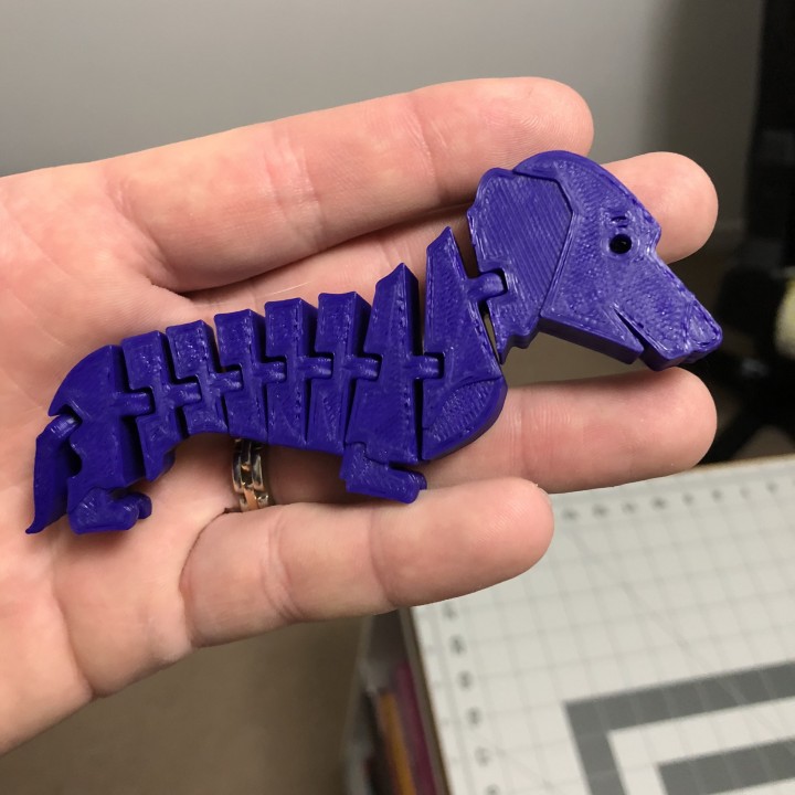 flexi hound animal chien compagnie 3D print model - Mito3D