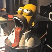 homero babeo lengua simpson simpsons Simpsons babear 3d print model - Mito3D