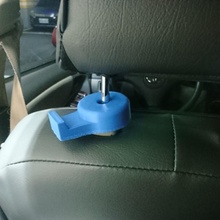 car seat headrest hanger hook 3d print model - Mito3D