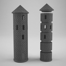 modulaire tour table briques personnalisable fantaisie fdm Jeu Jeux miniature modèle terrain guerre peindre brique 28mm 28 top 3d print model - Mito3D