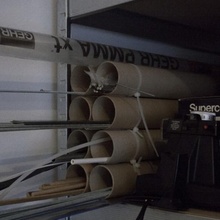 tube rack storage pipe roll rod steel threaded stock 3d print model - Mito3D