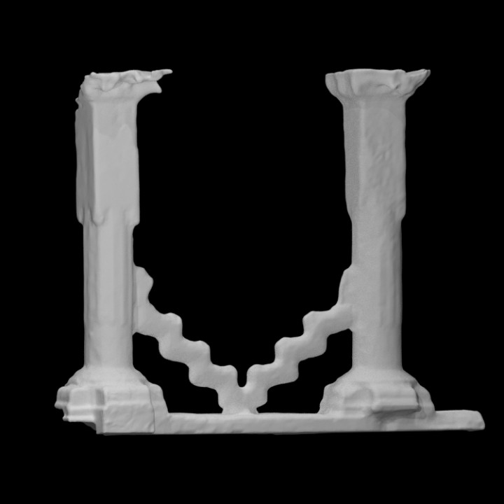arched entry scan architecture gate fragment arch 3D print model - Mito3D