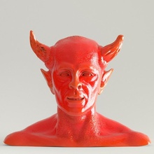 diablo jardín busto Dios Víspera Santos cabeza infierno hombre escultura Tienda religión esculpir cabra Satán mal ficción 3d print model - Mito3D