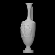 funerary lekythos scan ancient female vessel marble figures male relief jar jug group 3d print model - Mito3D