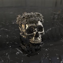 skull rose ring fashion & accessories jewel jewelry 3d print model - Mito3D