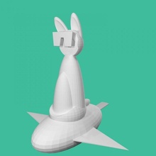 volant lapin Isabelle tinkercad 3d print model - Mito3D