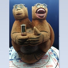 monkey buddy piggy bank & garden piggybank monkeybuddy localknowledge 3d print model - Mito3D