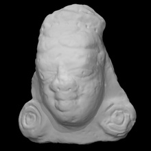 terracotta figure scan ancient face man portrait sculpture male relief 3d print model - Mito3D