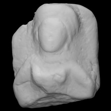 terracotta figurine scan ancient bust face female sculpture woman relief 3d print model - Mito3D