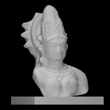 lakshmi scansione fallimento femmina dea scultura statua culto divinità induismo 3d print model - Mito3D