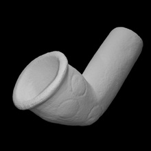 Roca tubo réplica escanear decoración historia fumar alivio tabaco arqueología clorito 3d print model - Mito3D