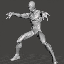 spider man alto escuela politécnica imprimible acción figura héroe maravilla hombre araña cómic miniatura 3d print model - Mito3D