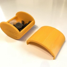 semplice scatola serratura contenitori auricolari 3d print model - Mito3D